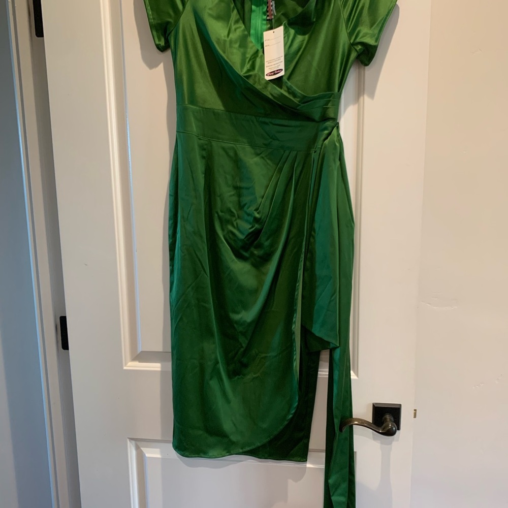 Pinup Couture Asymmetrical Green Dress